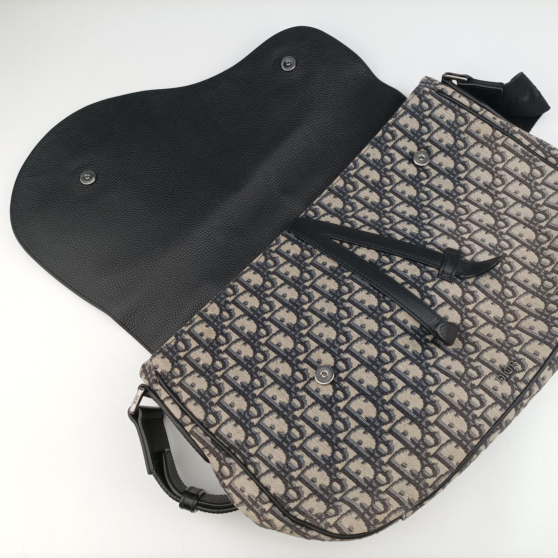 Oblique Saddle Navy×Black Jacquard×Leather 29-BO-1210オブリーク サドル ネイビー×ブラック ジャガード×レザー 29-BO-1210