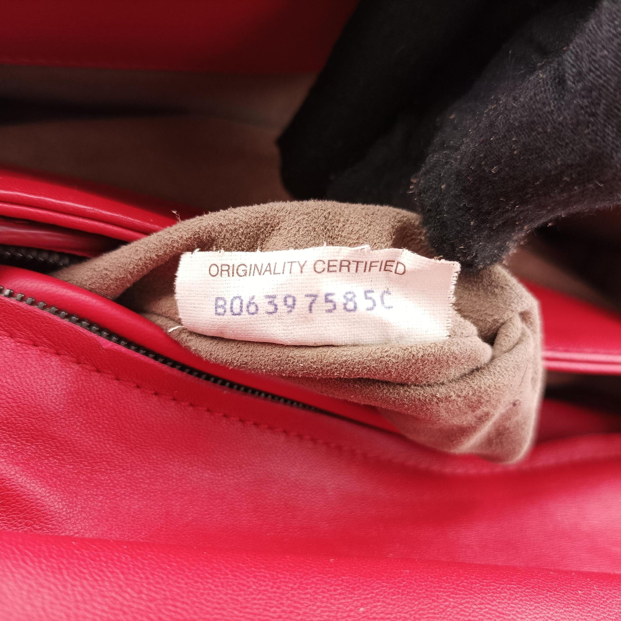 Intrecciato Olimpia Red lambskin B06397585Cイントレチャート オリンピア レッド ラムスキン B06397585C
