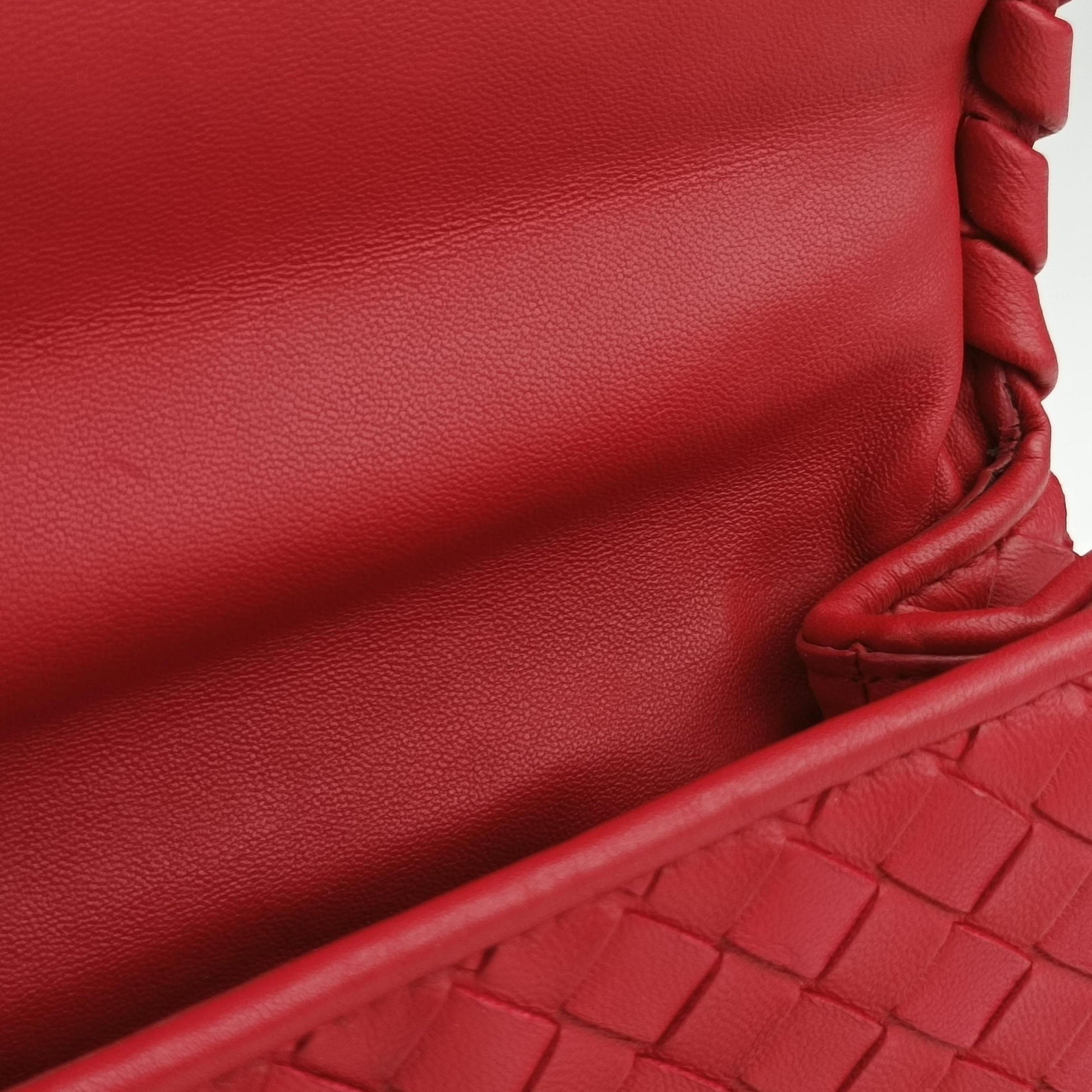 Intrecciato Olimpia Red lambskin B06397585Cイントレチャート オリンピア レッド ラムスキン B06397585C