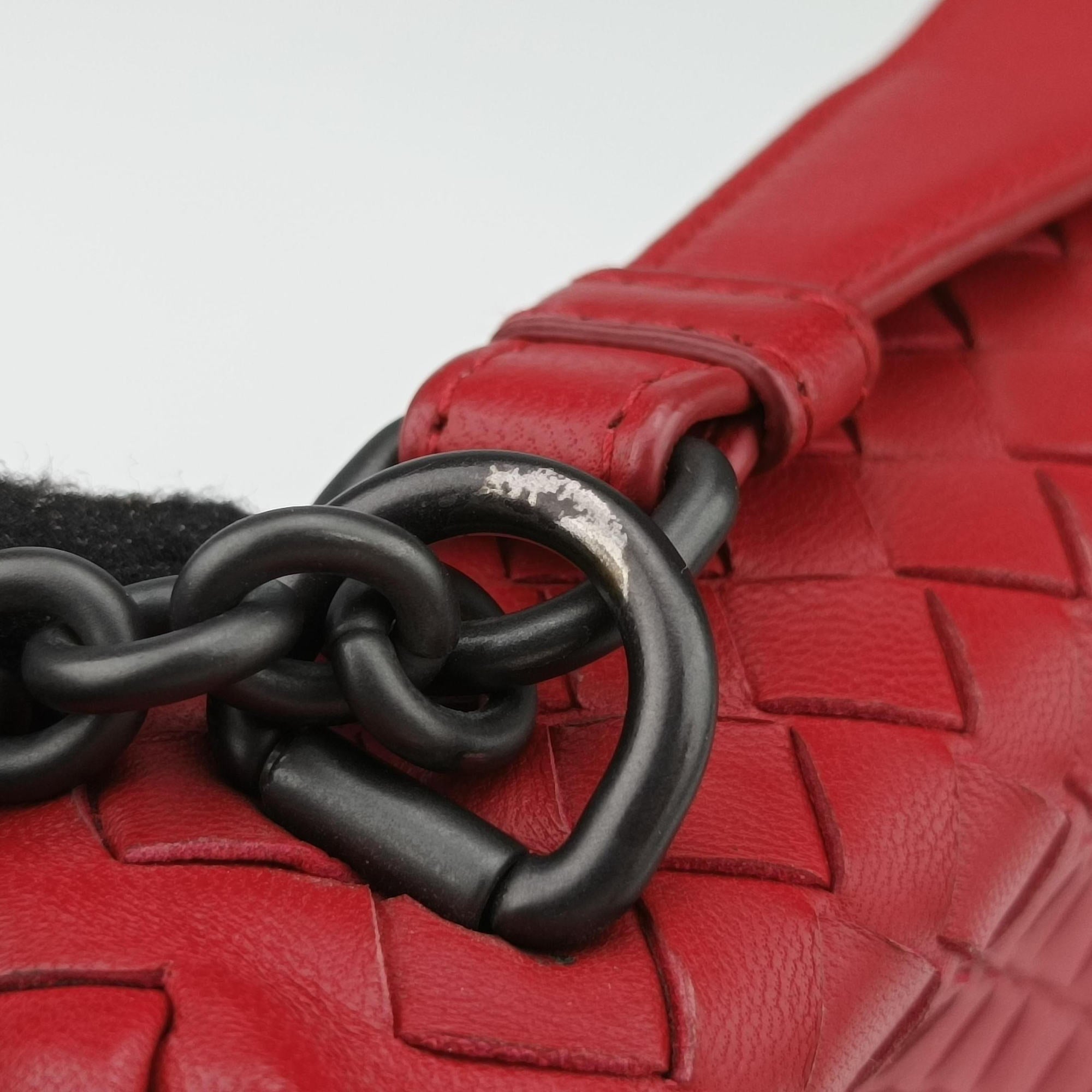 Intrecciato Olimpia Red lambskin B06397585Cイントレチャート オリンピア レッド ラムスキン B06397585C