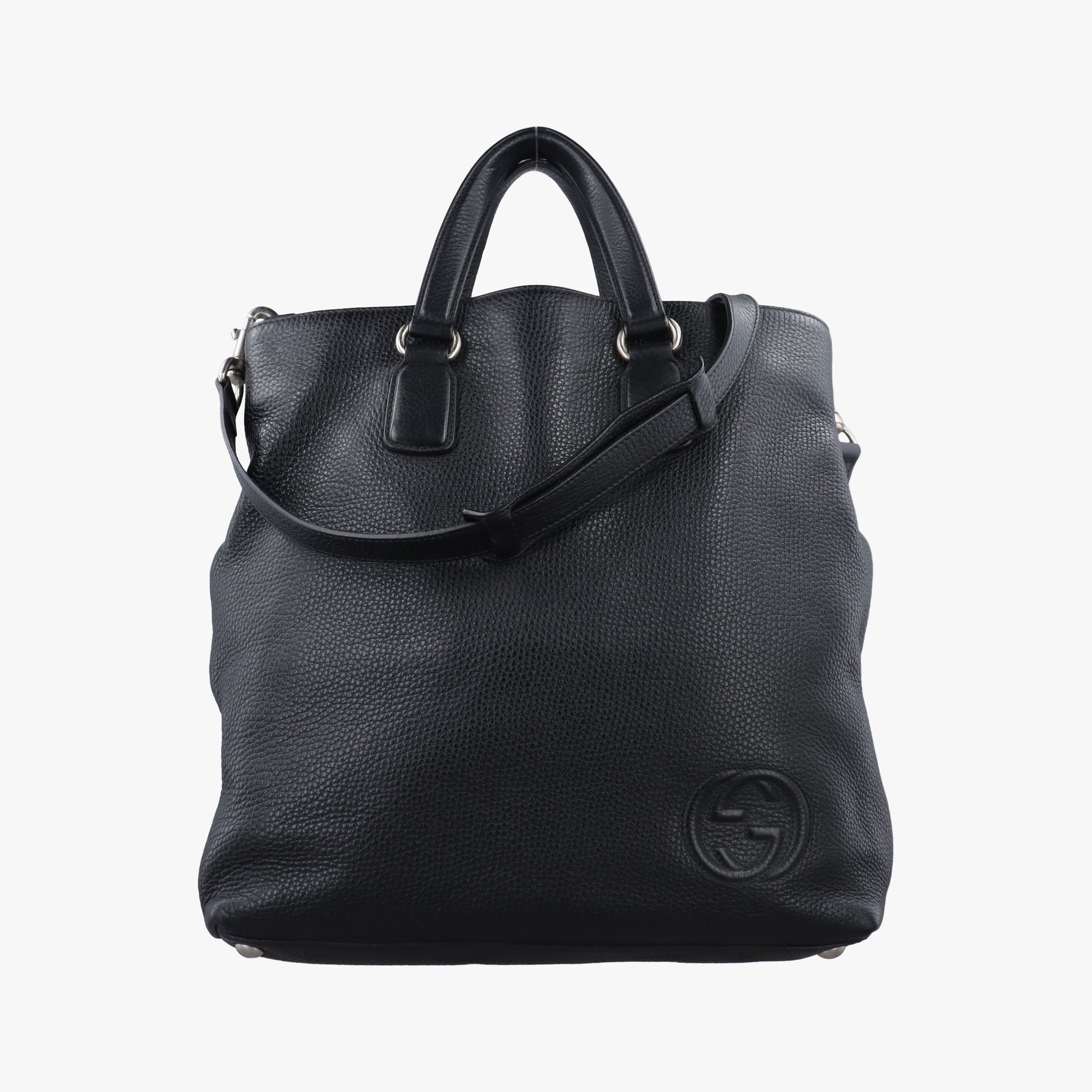 Interlocking G Logo Soho Tote Black Leather 368602 G017454241インターロッキングG ソーホー トート ブラック レザー 368602 G017454241