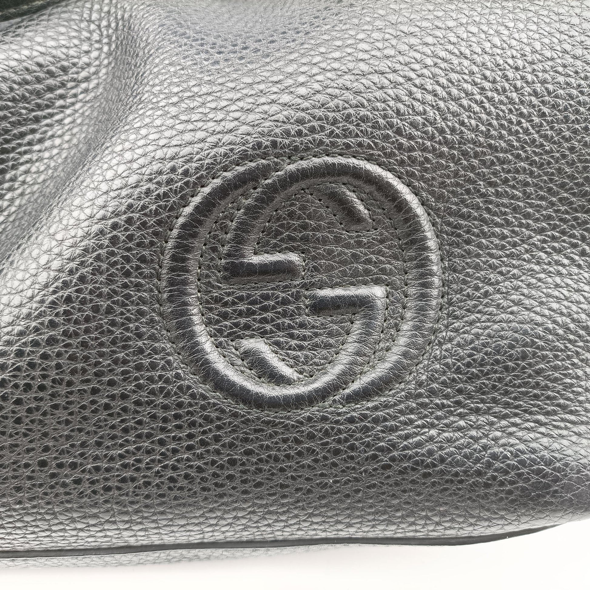 Interlocking G Logo Soho Tote Black Leather 368602 G017454241インターロッキングG ソーホー トート ブラック レザー 368602 G017454241