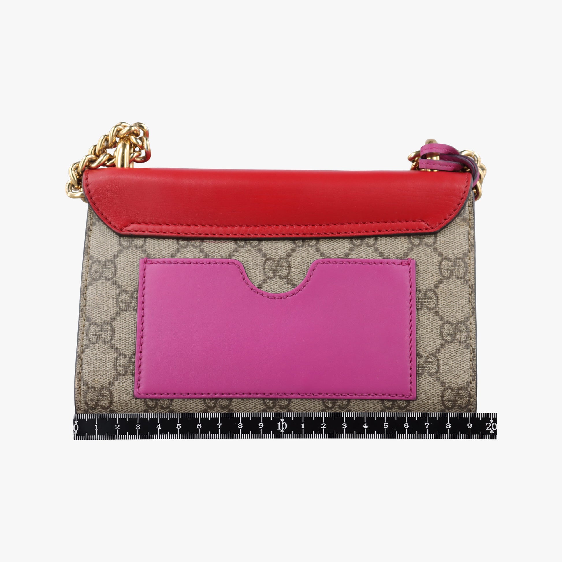 Padlock beige×red×pink PVC coated canvas×Leather 409487 E019422572パドロック ベージュ×レッド×ピンク PVCコーティングキャンバス×レザー 409487 E019422572