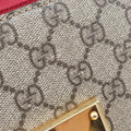 Padlock beige×red×pink PVC coated canvas×Leather 409487 E019422572パドロック ベージュ×レッド×ピンク PVCコーティングキャンバス×レザー 409487 E019422572