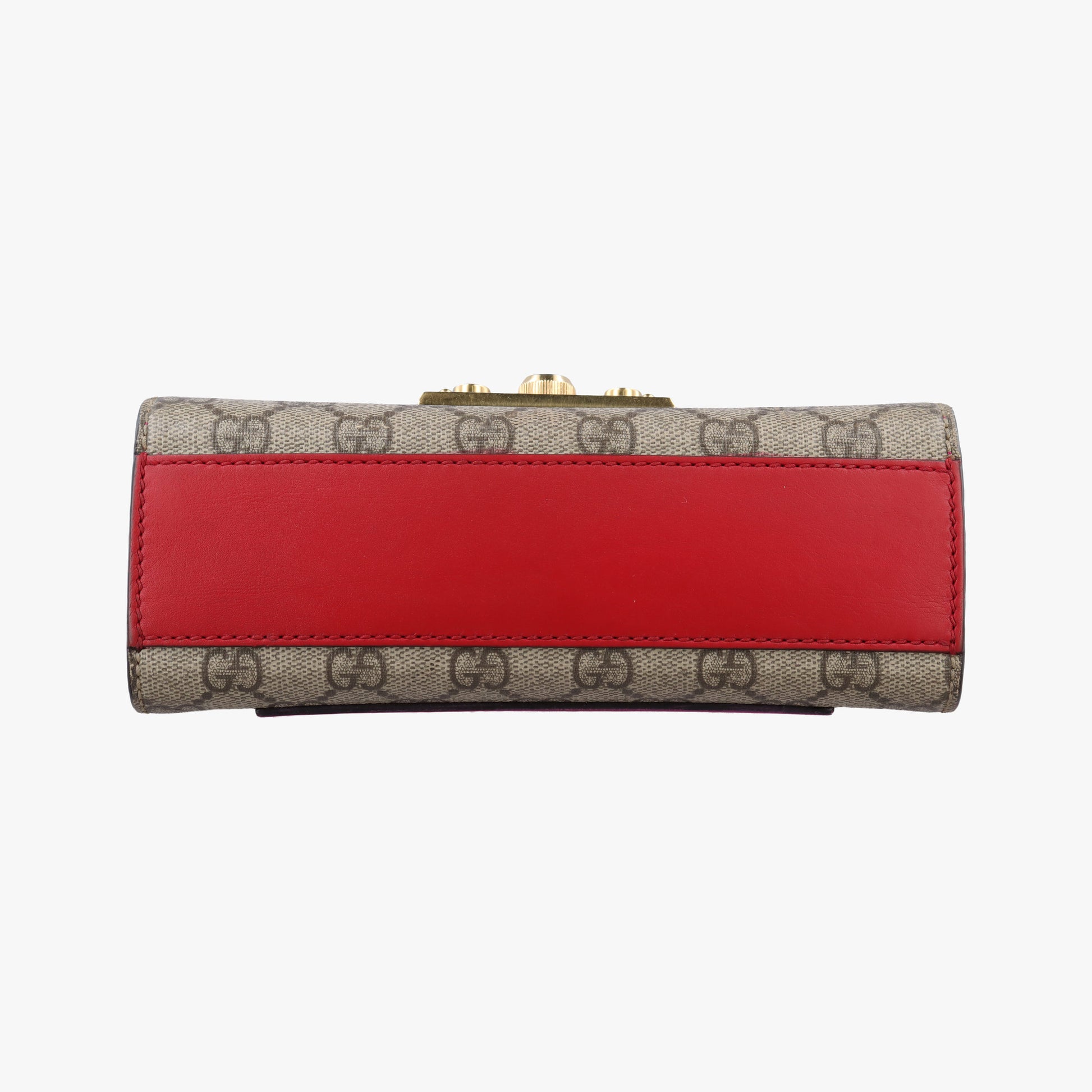 Padlock beige×red×pink PVC coated canvas×Leather 409487 E019422572パドロック ベージュ×レッド×ピンク PVCコーティングキャンバス×レザー 409487 E019422572