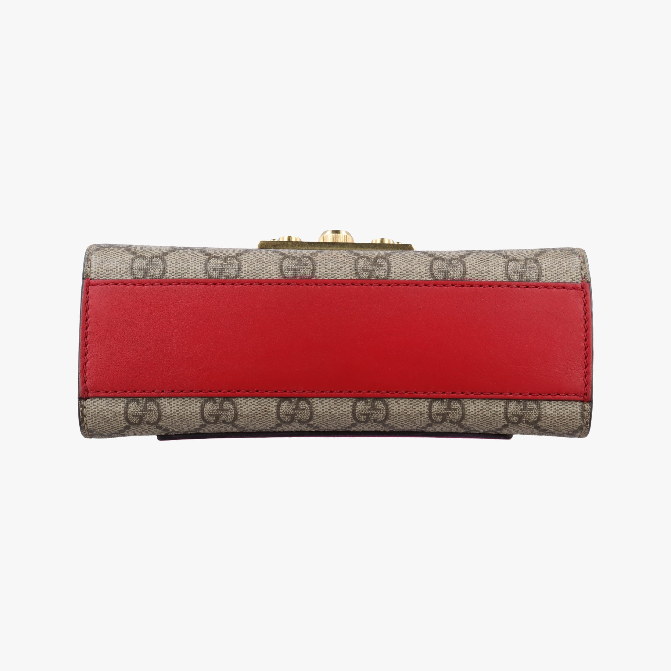 Padlock beige×red×pink PVC coated canvas×Leather 409487 E019422572パドロック ベージュ×レッド×ピンク PVCコーティングキャンバス×レザー 409487 E019422572