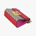 Padlock beige×red×pink PVC coated canvas×Leather 409487 E019422572パドロック ベージュ×レッド×ピンク PVCコーティングキャンバス×レザー 409487 E019422572