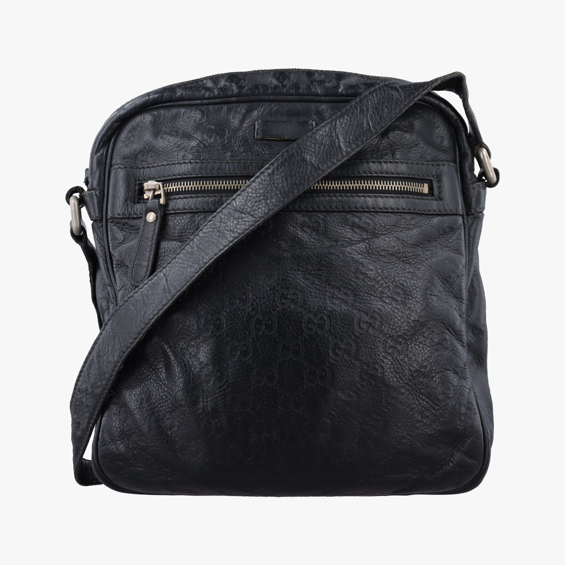 GG Imprime Messenger Black Leather 201448 I7592314GGインプリメ メッセンジャー ブラック レザー 201448 I7592314