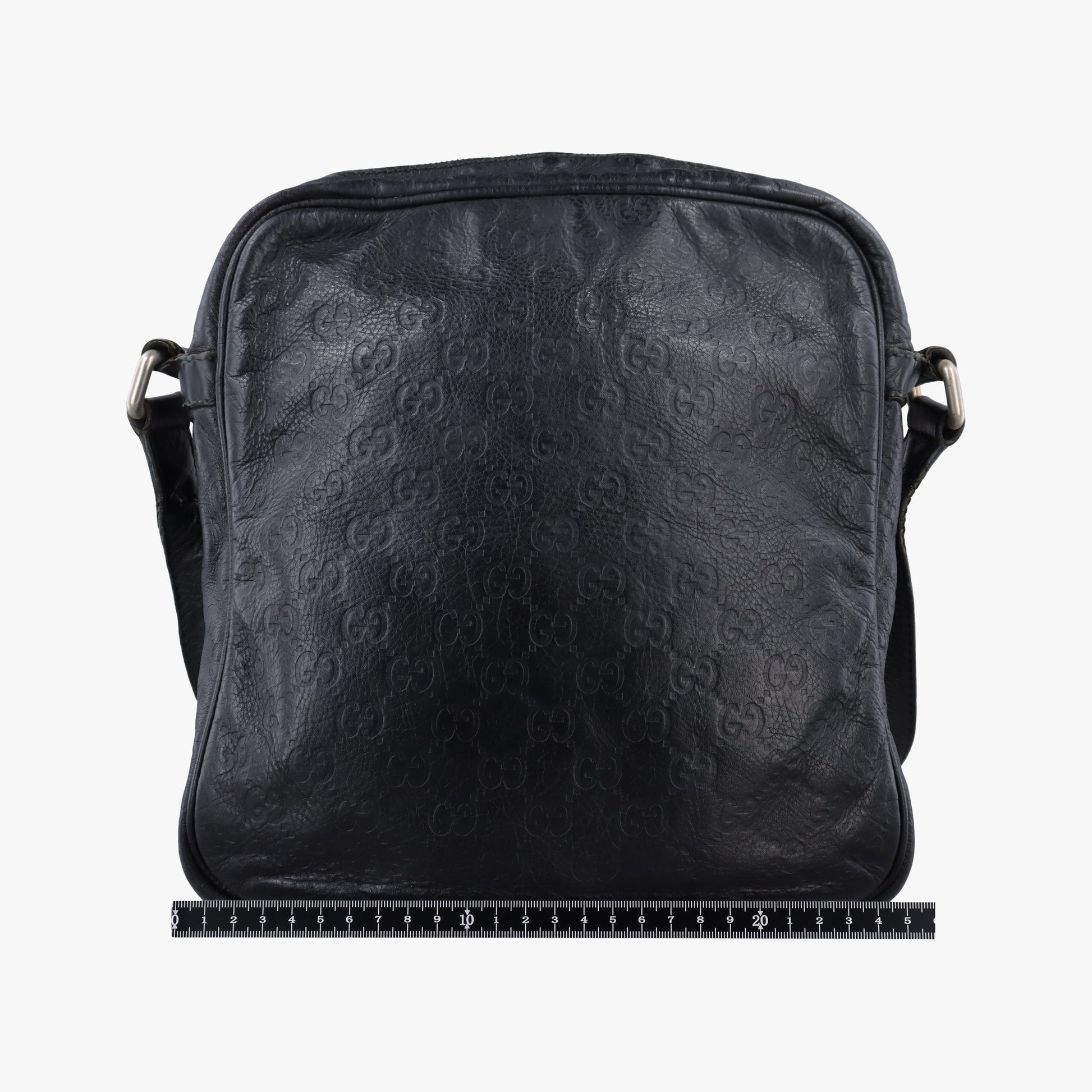 GG Imprime Messenger Black Leather 201448 I7592314GGインプリメ メッセンジャー ブラック レザー 201448 I7592314