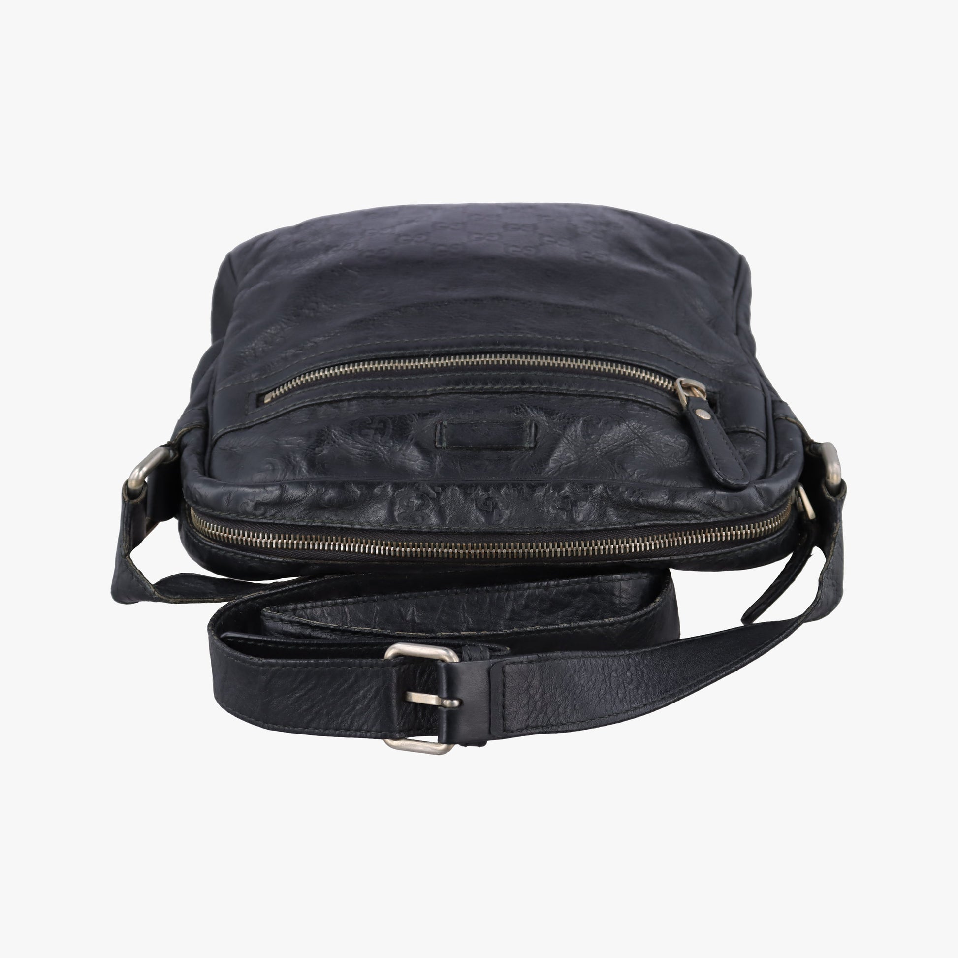 GG Imprime Messenger Black Leather 201448 I7592314GGインプリメ メッセンジャー ブラック レザー 201448 I7592314