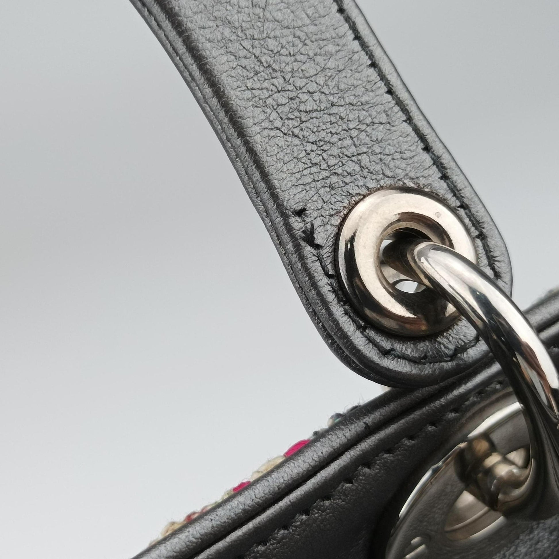 Lady Dior Multicolor Tweed Wool × Metallic Leather 02-MA-0171レディディオール マルチカラー ツイード  × メタリックレザー  02-MA-0171