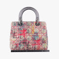 Lady Dior Multicolor Tweed Wool × Metallic Leather 02-MA-0171レディディオール マルチカラー ツイード  × メタリックレザー  02-MA-0171