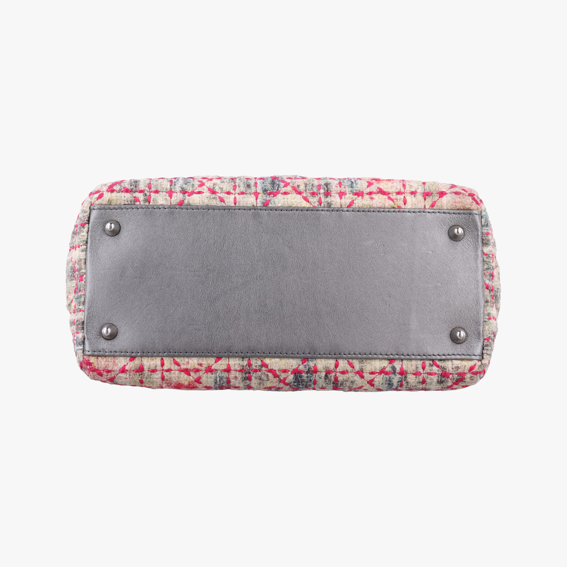 Lady Dior Multicolor Tweed Wool × Metallic Leather 02-MA-0171レディディオール マルチカラー ツイード  × メタリックレザー  02-MA-0171