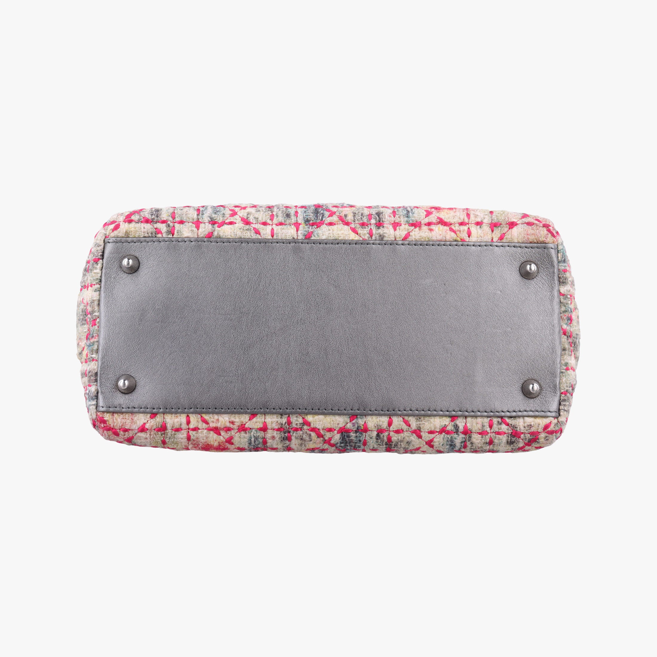Lady Dior Multicolor Tweed Wool × Metallic Leather 02-MA-0171レディディオール マルチカラー ツイード  × メタリックレザー  02-MA-0171