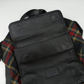 Syd SpikedRed Tartan × BlackCanvas/Velvet × Calfskinシド スタッズレッドチェック × ブラックキャンバス/ベルベット × レザー
