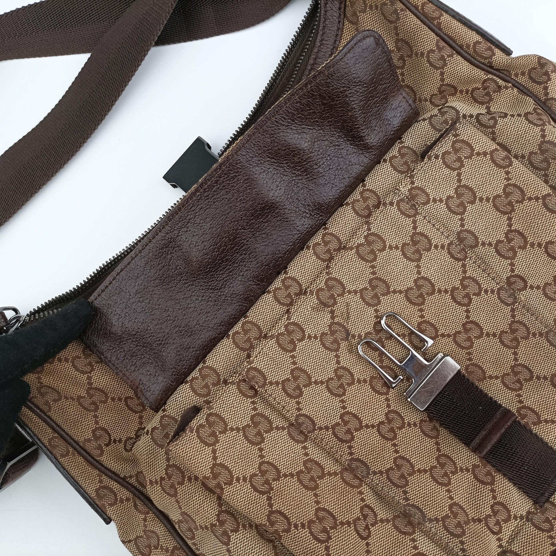 GG canvas Messenger Beige × Dark Brown canvas 131211 GG キャンバス メッセンジャー ベージュ×ダークブラウン キャンバス 131211 