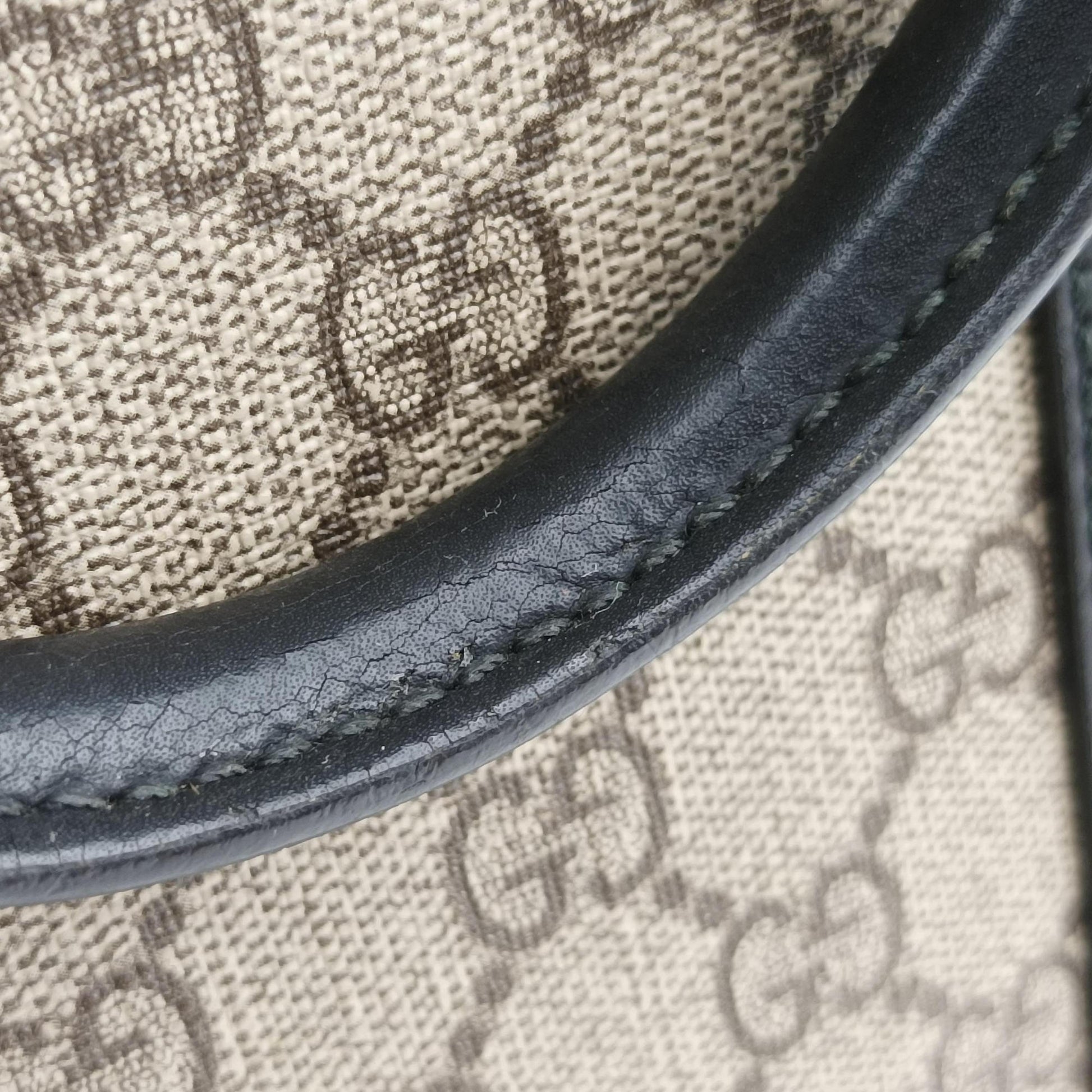 GG Supreme Brown×Black PVC coated canvas×Leather 450944 F021018010GGスプリーム ブラウン×ブラック PVCコーティングキャンバス×レザー 450944 F021018010