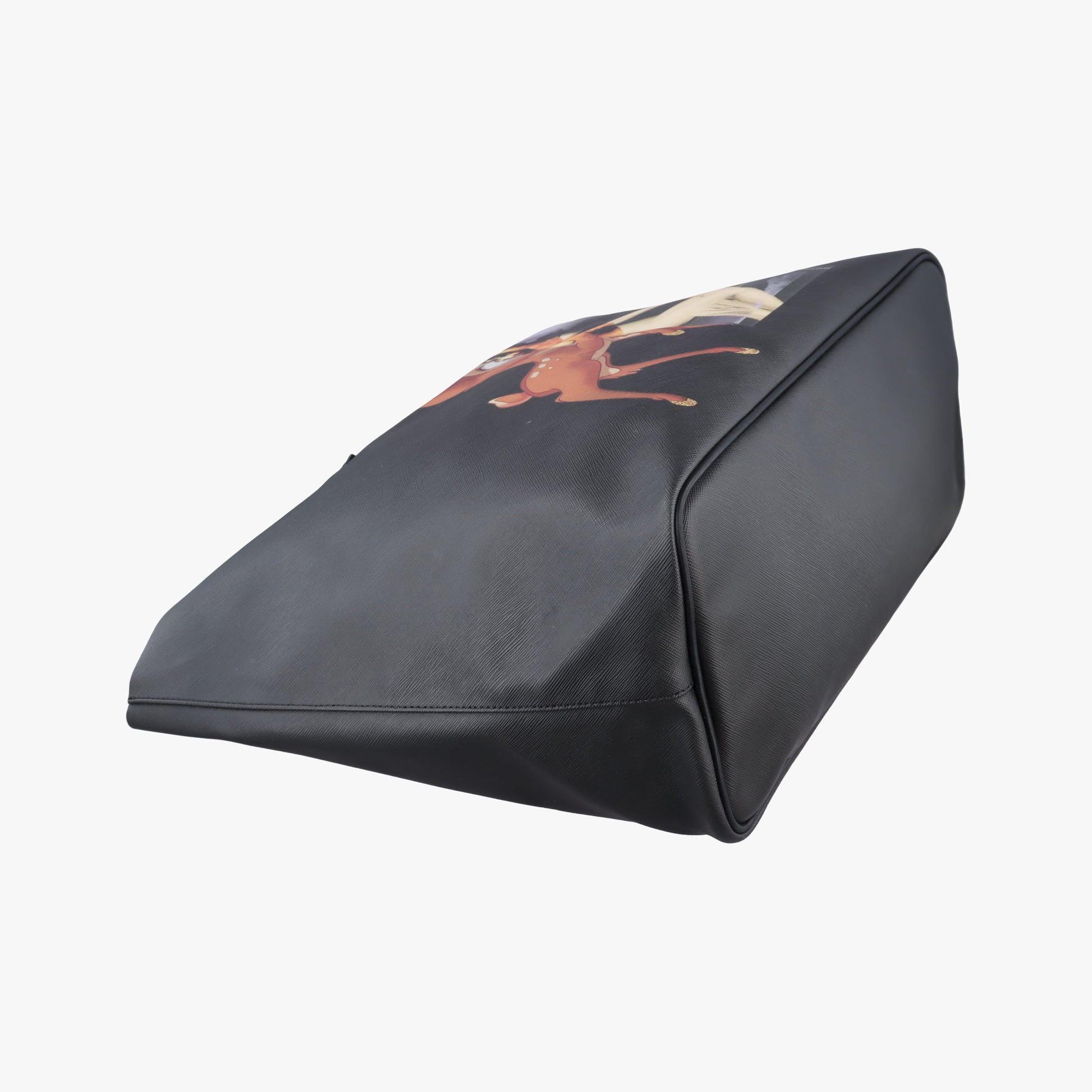 Bambi Print Antigona tote Black Leather 3C0154アンティゴナ バンビ プリント ショッピングトート ブラック レザー 3C0154