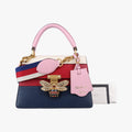 Queen Margaret White×Red×Blue×Pink Leather 476541 D023995575クイーン マーガレット ホワイト×レッド×ブルー×ピンク レザー 476541 D023995575