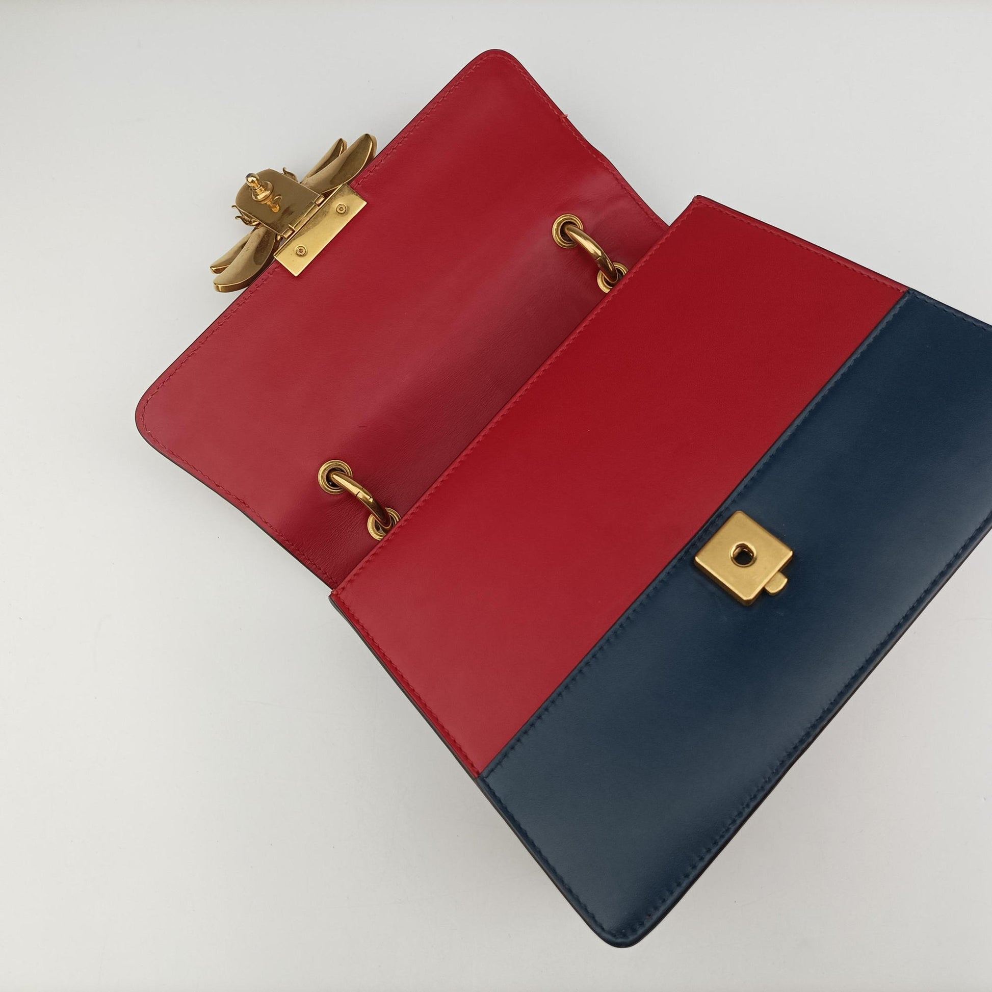 Queen Margaret White×Red×Blue×Pink Leather 476541 D023995575クイーン マーガレット ホワイト×レッド×ブルー×ピンク レザー 476541 D023995575