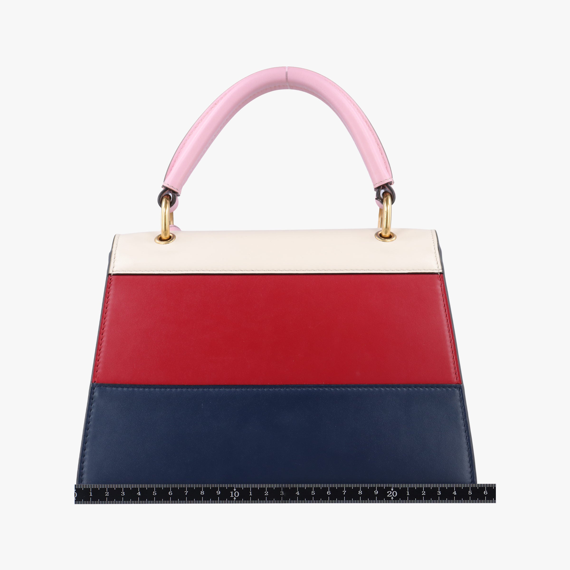 Queen Margaret White×Red×Blue×Pink Leather 476541 D023995575クイーン マーガレット ホワイト×レッド×ブルー×ピンク レザー 476541 D023995575