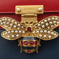 Queen Margaret White×Red×Blue×Pink Leather 476541 D023995575クイーン マーガレット ホワイト×レッド×ブルー×ピンク レザー 476541 D023995575