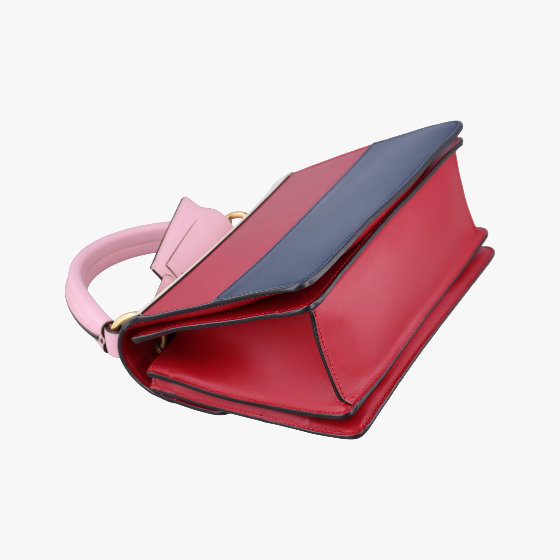 Queen Margaret White×Red×Blue×Pink Leather 476541 D023995575クイーン マーガレット ホワイト×レッド×ブルー×ピンク レザー 476541 D023995575