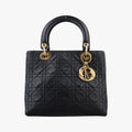 Lady Dior Black lambskin MA-0927レディディオール ブラック ラムスキン MA-0927