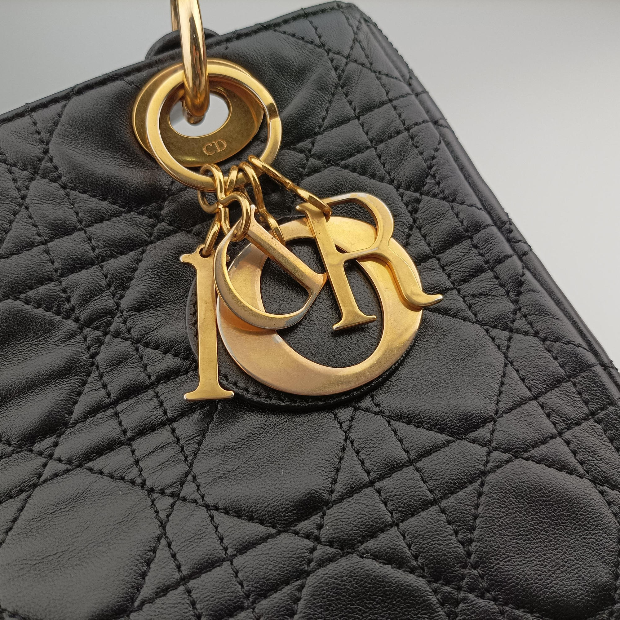 Lady Dior Black lambskin MA-0927レディディオール ブラック ラムスキン MA-0927