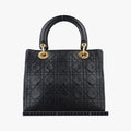 Lady Dior Black lambskin MA-0927レディディオール ブラック ラムスキン MA-0927