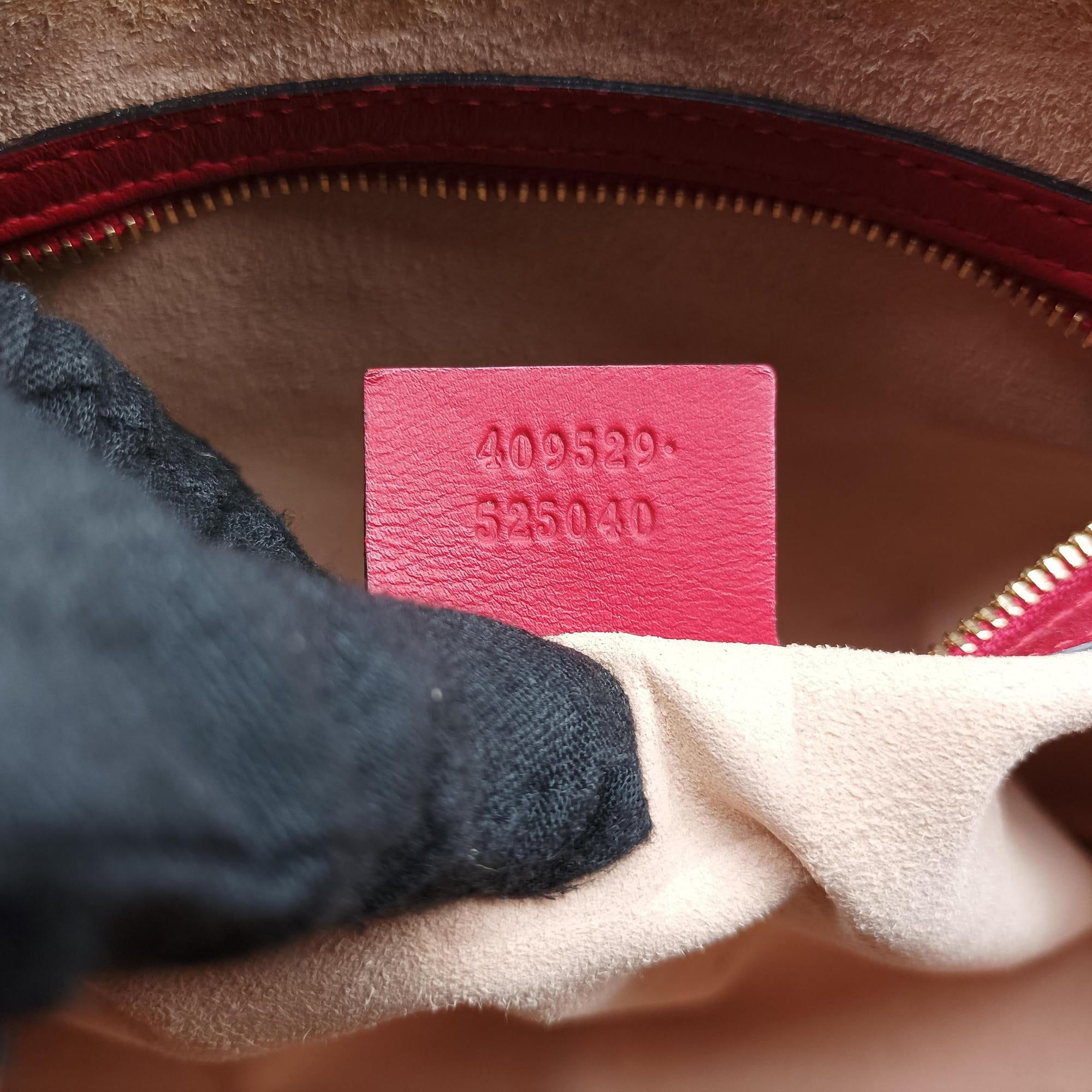 GG SUPREME Beige x Red x Navy PVC coated canvasxLeather 409529 I019842612GGスプリーム ベージュ×レッド×ネイビー PVCコーティングキャンバスxレザー 409529 I019842612