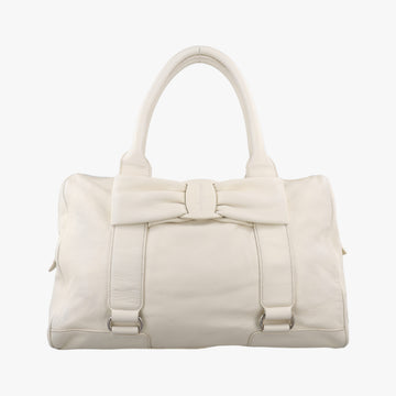 Vara Bow White Leather EE-21A907ヴァラ リボン ホワイト レザー EE-21A907