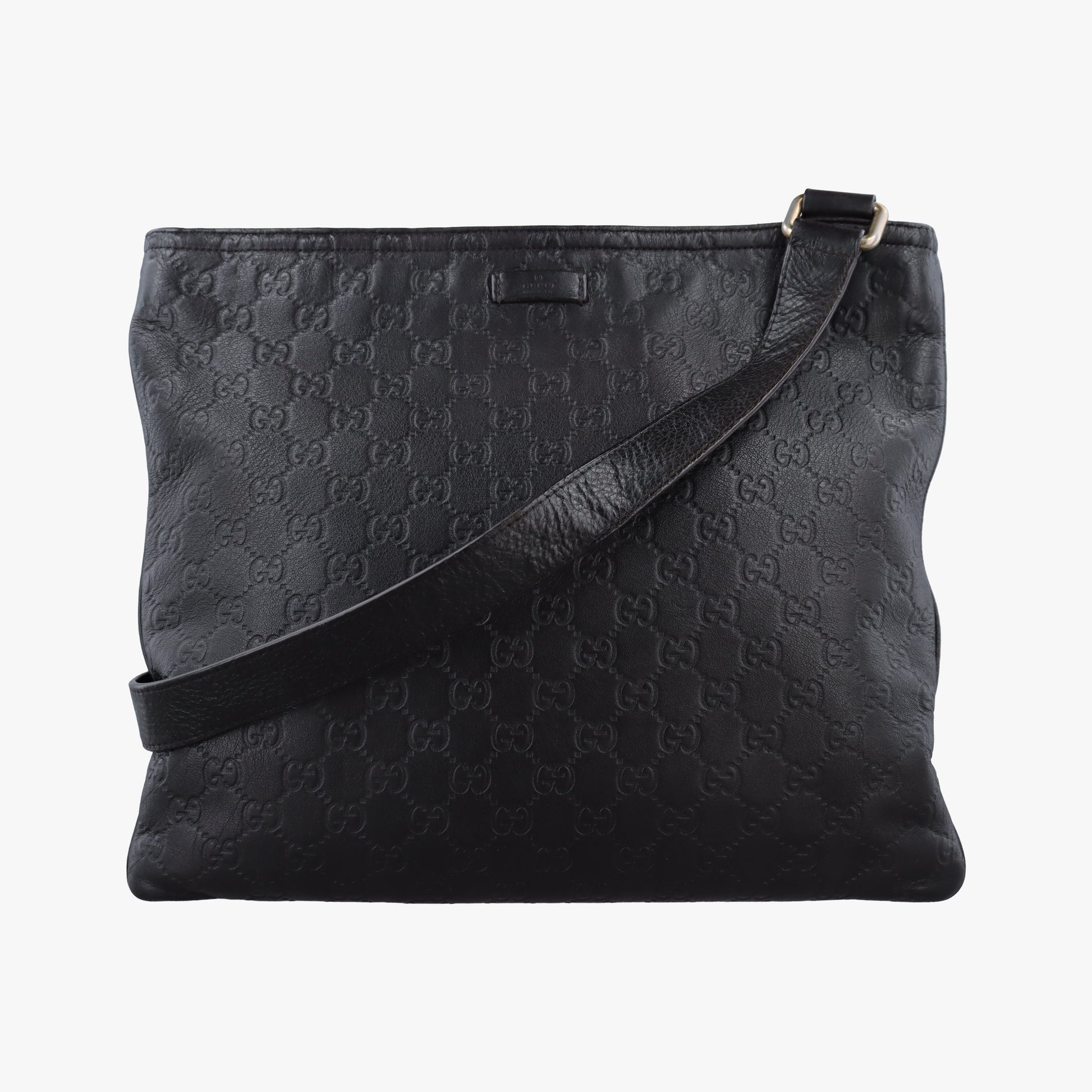 GG Imprime messenger Black Leather 201446 A013589518インプリメ メッセンジャー ブラック レザー 201446 A013589518