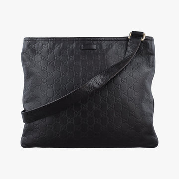 GG Imprime messenger Black Leather 201446 A013589518インプリメ メッセンジャー ブラック レザー 201446 A013589518