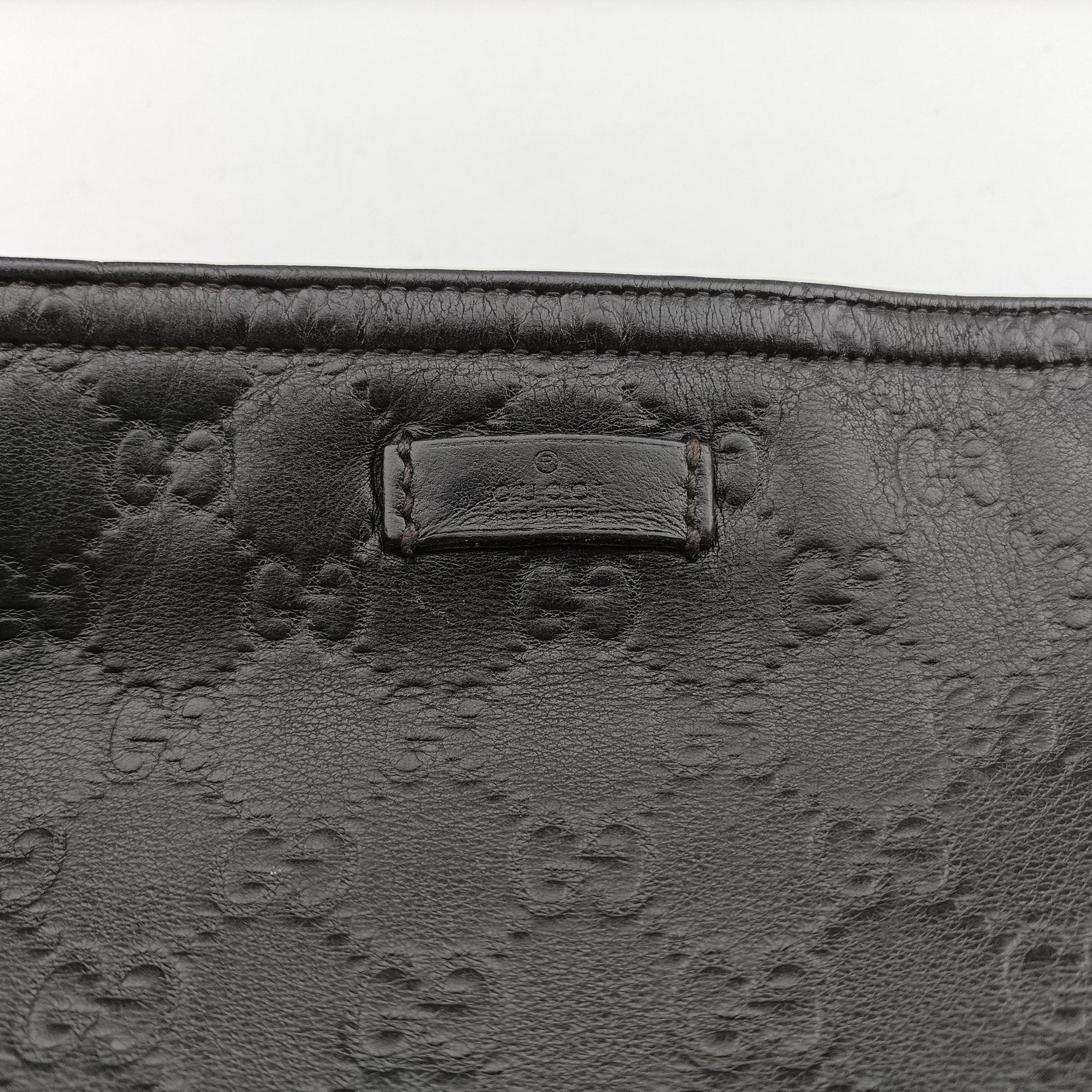 GG Imprime messenger Black Leather 201446 A013589518インプリメ メッセンジャー ブラック レザー 201446 A013589518
