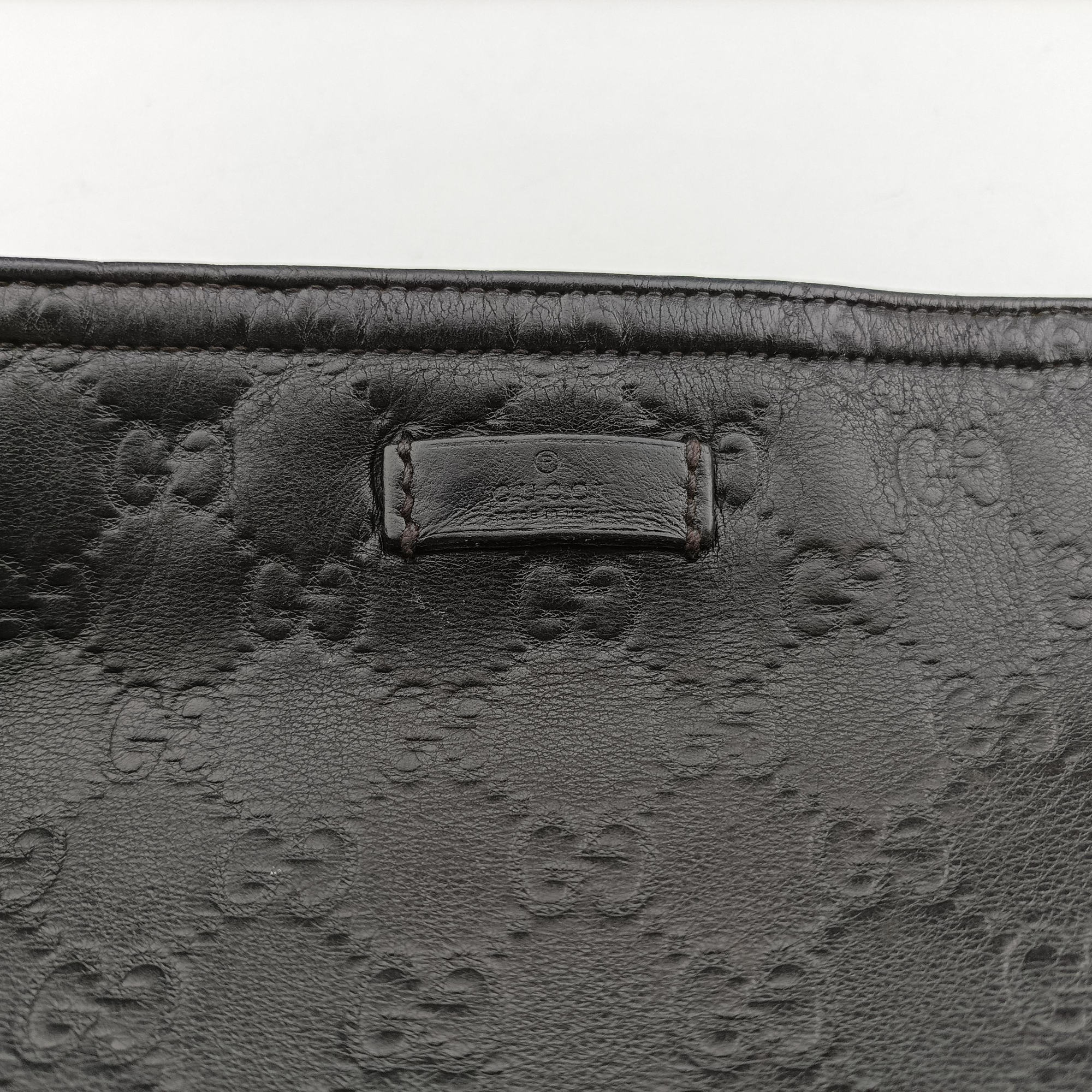 GG Imprime messenger Black Leather 201446 A013589518インプリメ メッセンジャー ブラック レザー 201446 A013589518