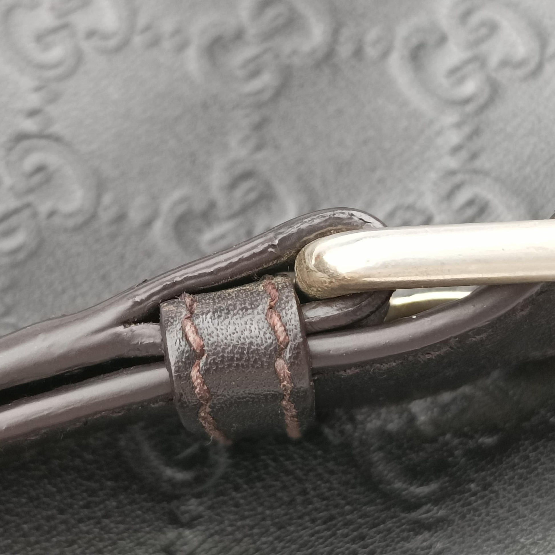 GG Imprime messenger Black Leather 201446 A013589518インプリメ メッセンジャー ブラック レザー 201446 A013589518