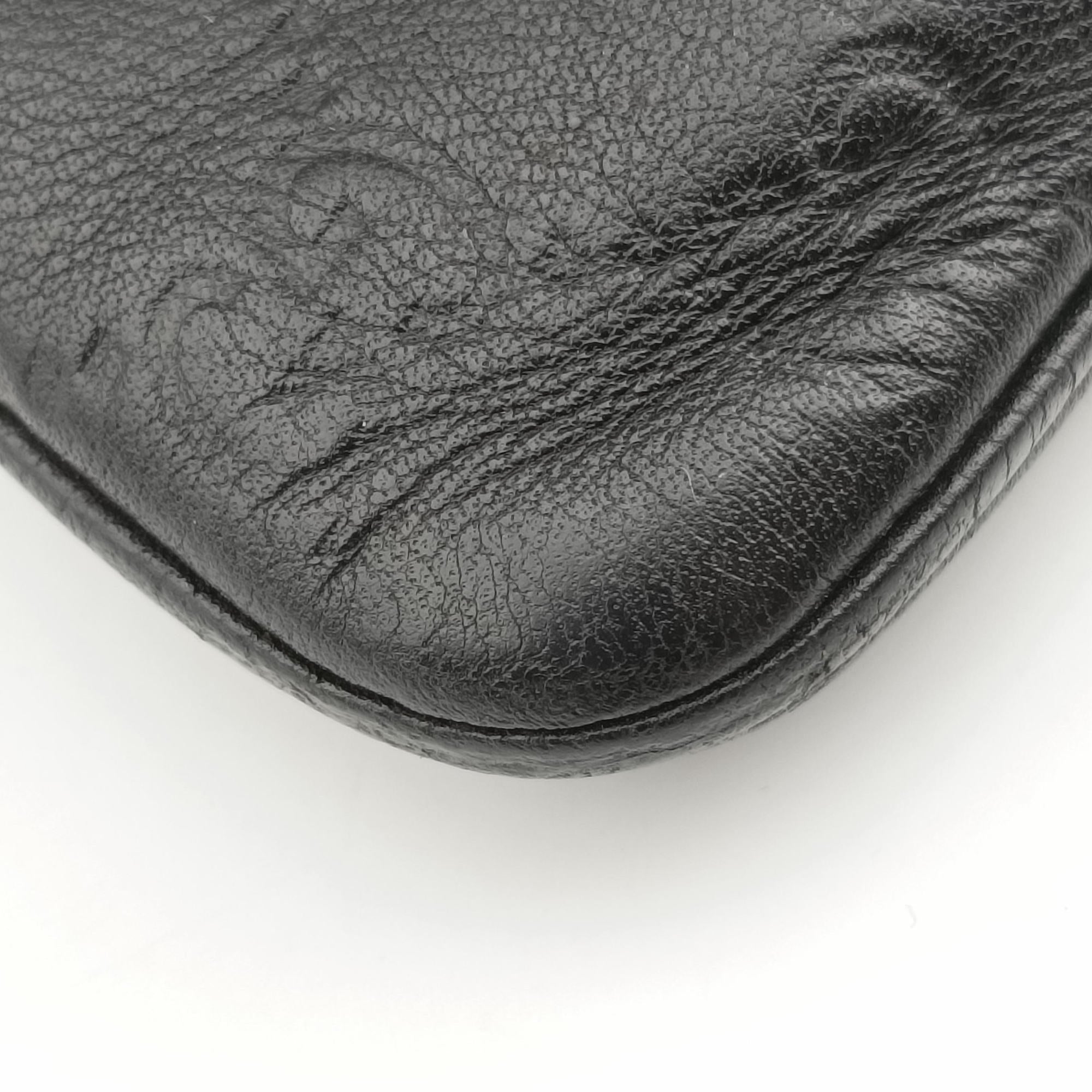 GG Imprime messenger Black Leather 201446 A013589518インプリメ メッセンジャー ブラック レザー 201446 A013589518