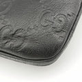 GG Imprime messenger Black Leather 201446 A013589518インプリメ メッセンジャー ブラック レザー 201446 A013589518