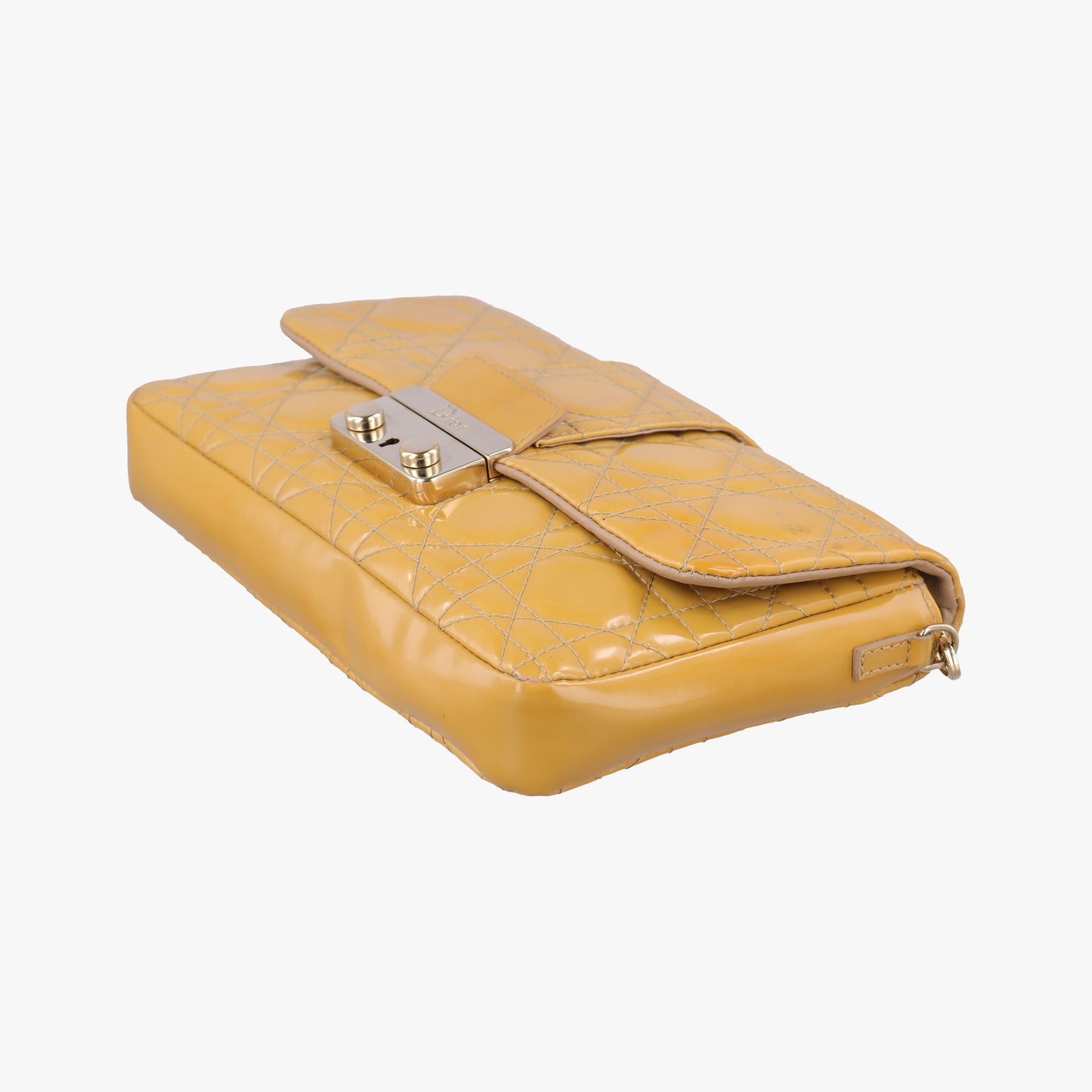 Miss Dior Cannage New Rock Yellow Patent 02-LUA-0131ミス ディオール カナージュ ニューロック イエロー パテント 02-LUA-0131