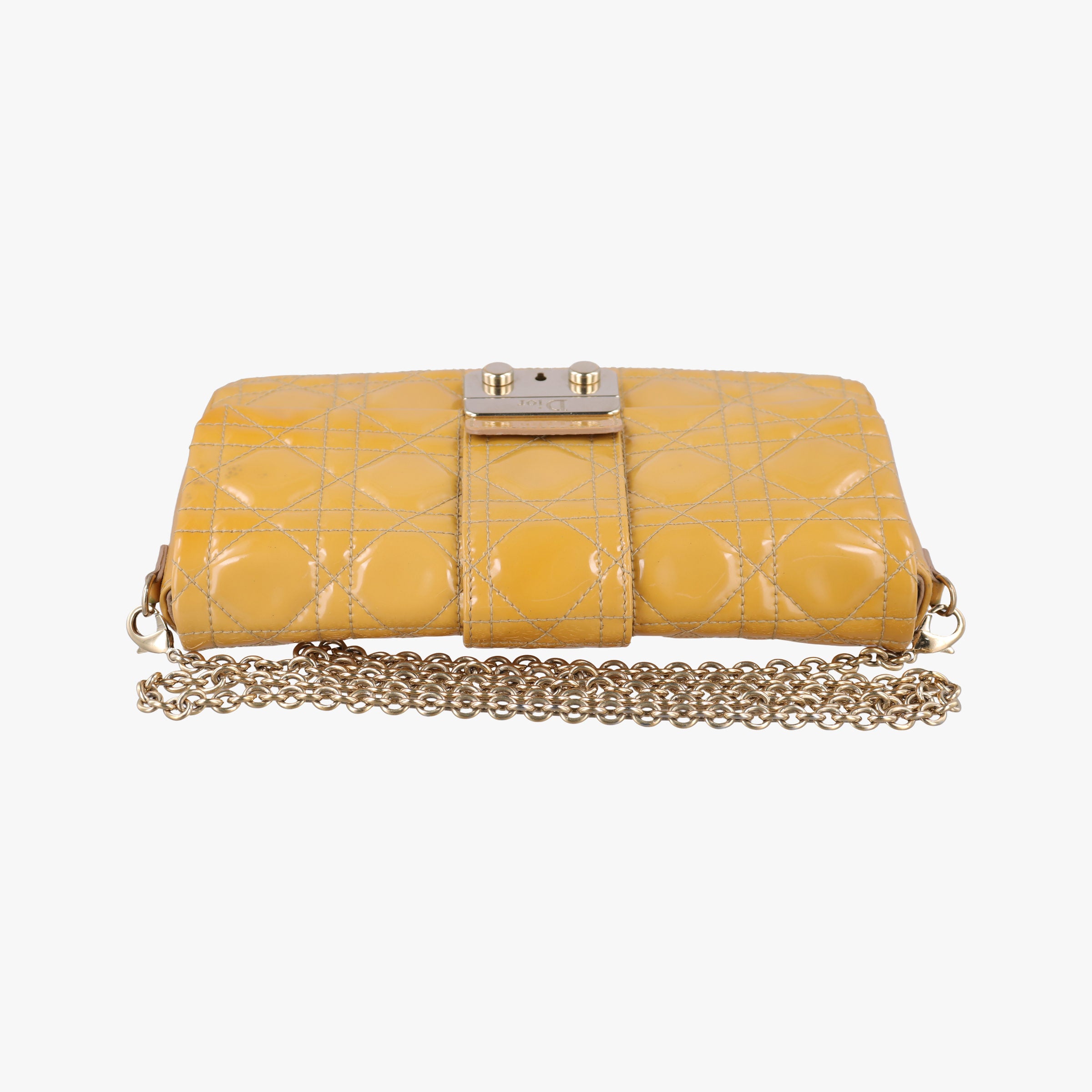 Miss Dior Cannage New Rock Yellow Patent 02-LUA-0131ミス ディオール カナージュ ニューロック イエロー パテント 02-LUA-0131