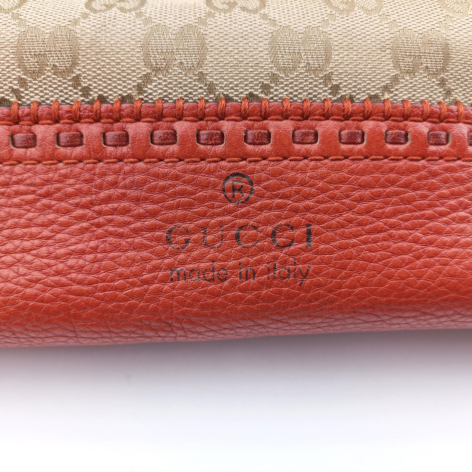 Bamboo Brown GGCanvas×Leather 339002 D015352521バンブー ブラウン GGキャンバス×レザー 339002 D015352521