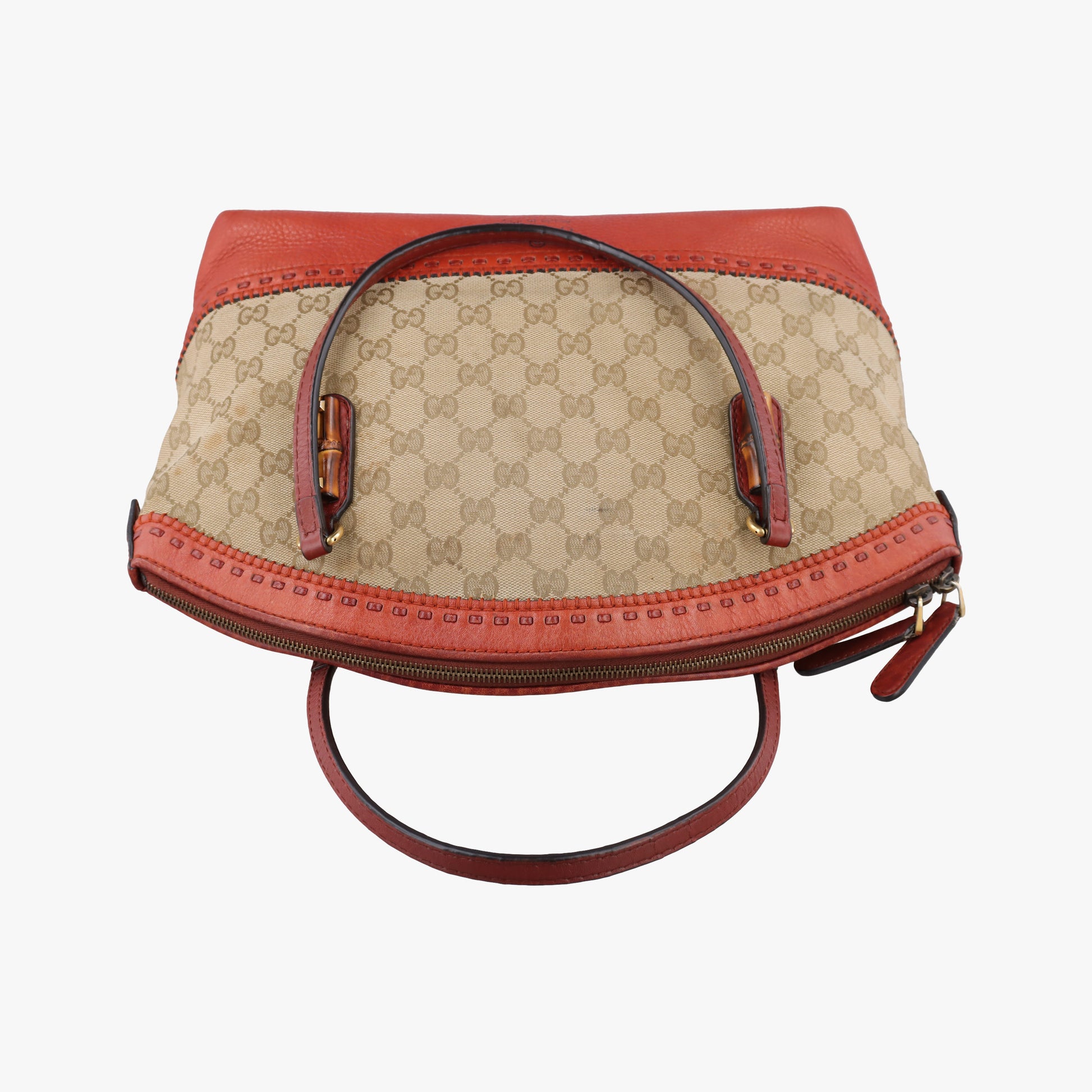 Bamboo Brown GGCanvas×Leather 339002 D015352521バンブー ブラウン GGキャンバス×レザー 339002 D015352521