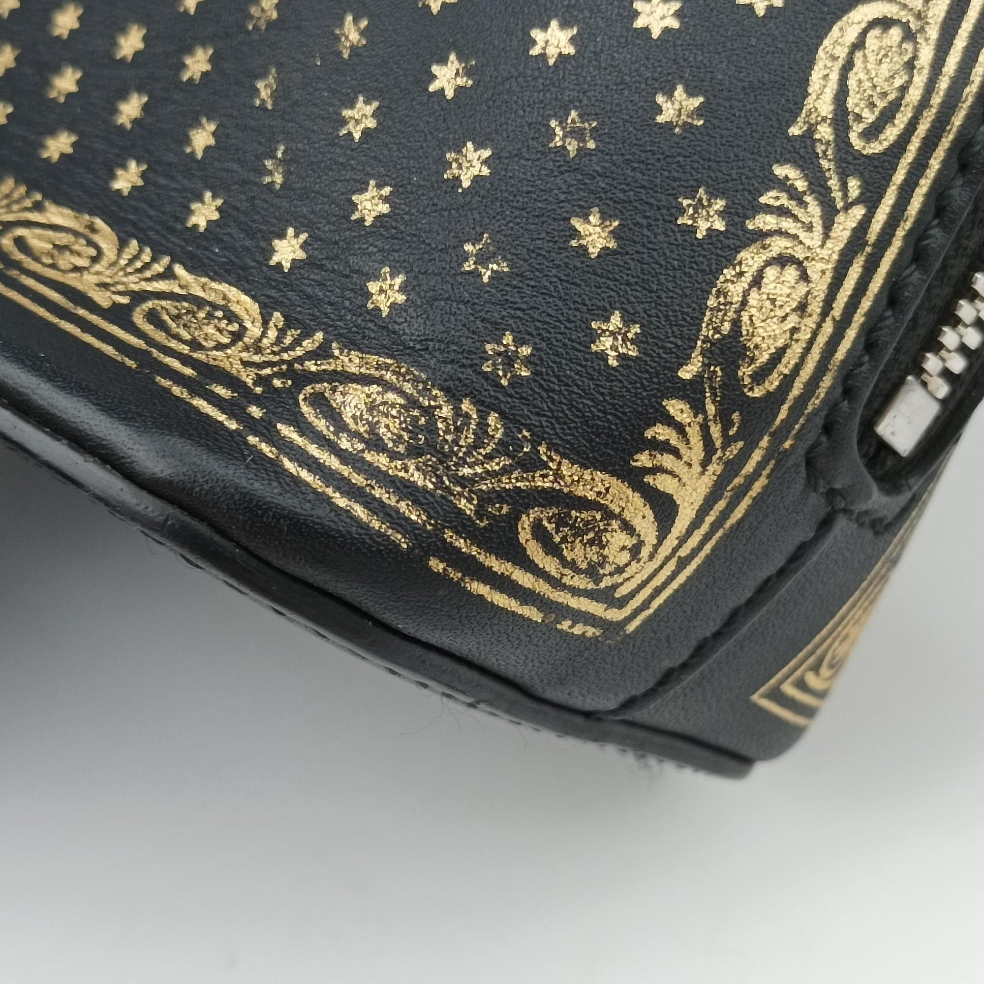 SEGA collaboration GUCCY print Black Leather 511189 I023944456セガ コラボ GUCCYプリント ブラック レザー 511189 I023944456