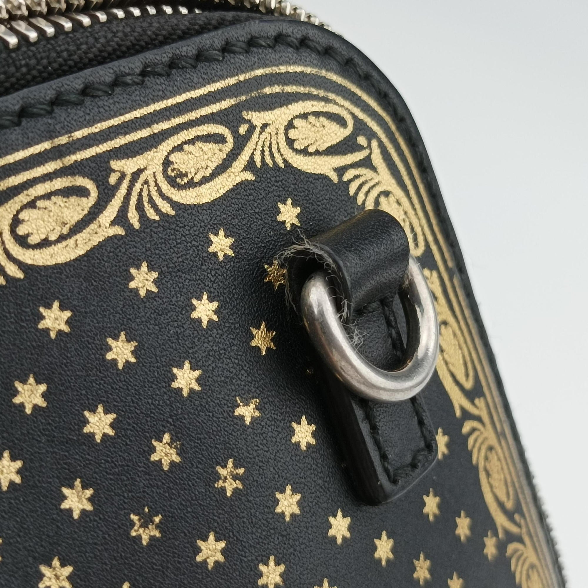 SEGA collaboration GUCCY print Black Leather 511189 I023944456セガ コラボ GUCCYプリント ブラック レザー 511189 I023944456