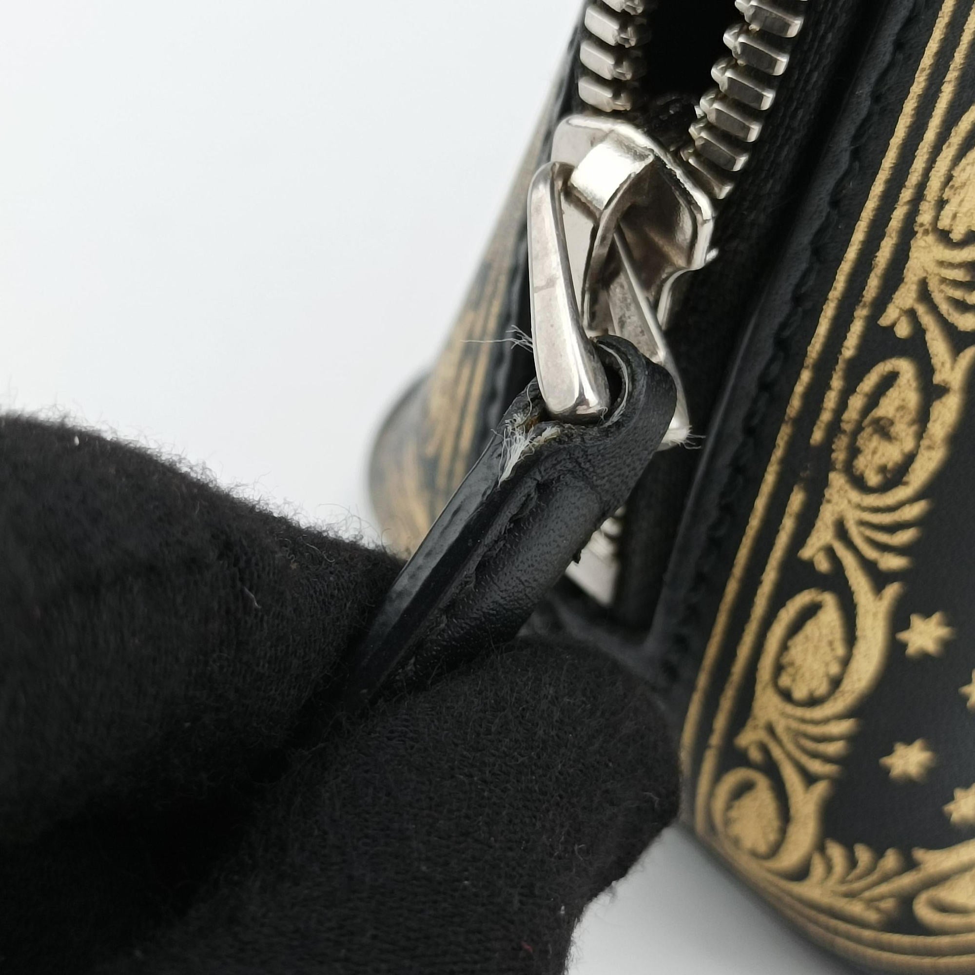 SEGA collaboration GUCCY print Black Leather 511189 I023944456セガ コラボ GUCCYプリント ブラック レザー 511189 I023944456