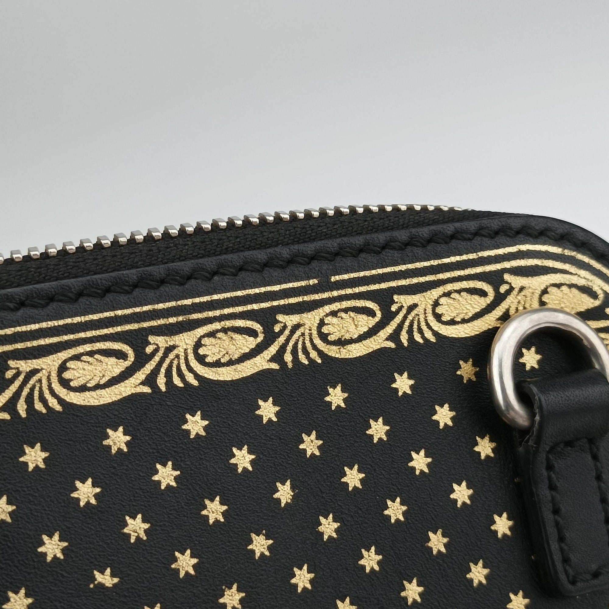 SEGA collaboration GUCCY print Black Leather 511189 I023944456セガ コラボ GUCCYプリント ブラック レザー 511189 I023944456