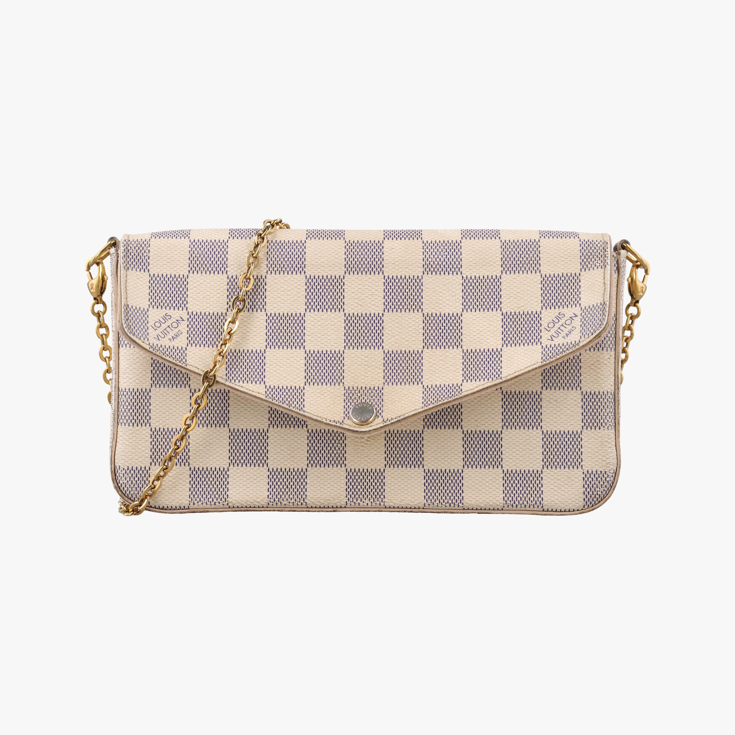 Pochette FeLICIE Azur Damier Canvas N63106 MI1199ポシェットフェリシー アズール ダミエキャンバス N63106 MI1199