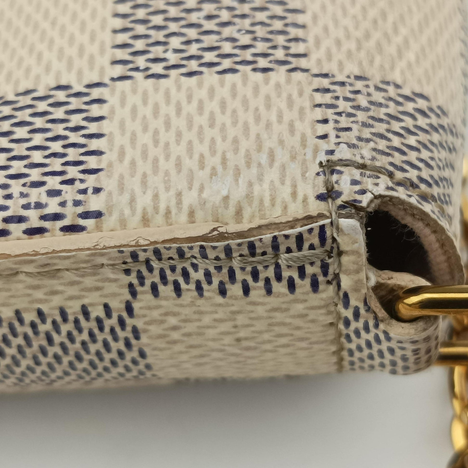 Pochette FeLICIE Azur Damier Canvas N63106 MI1199ポシェットフェリシー アズール ダミエキャンバス N63106 MI1199