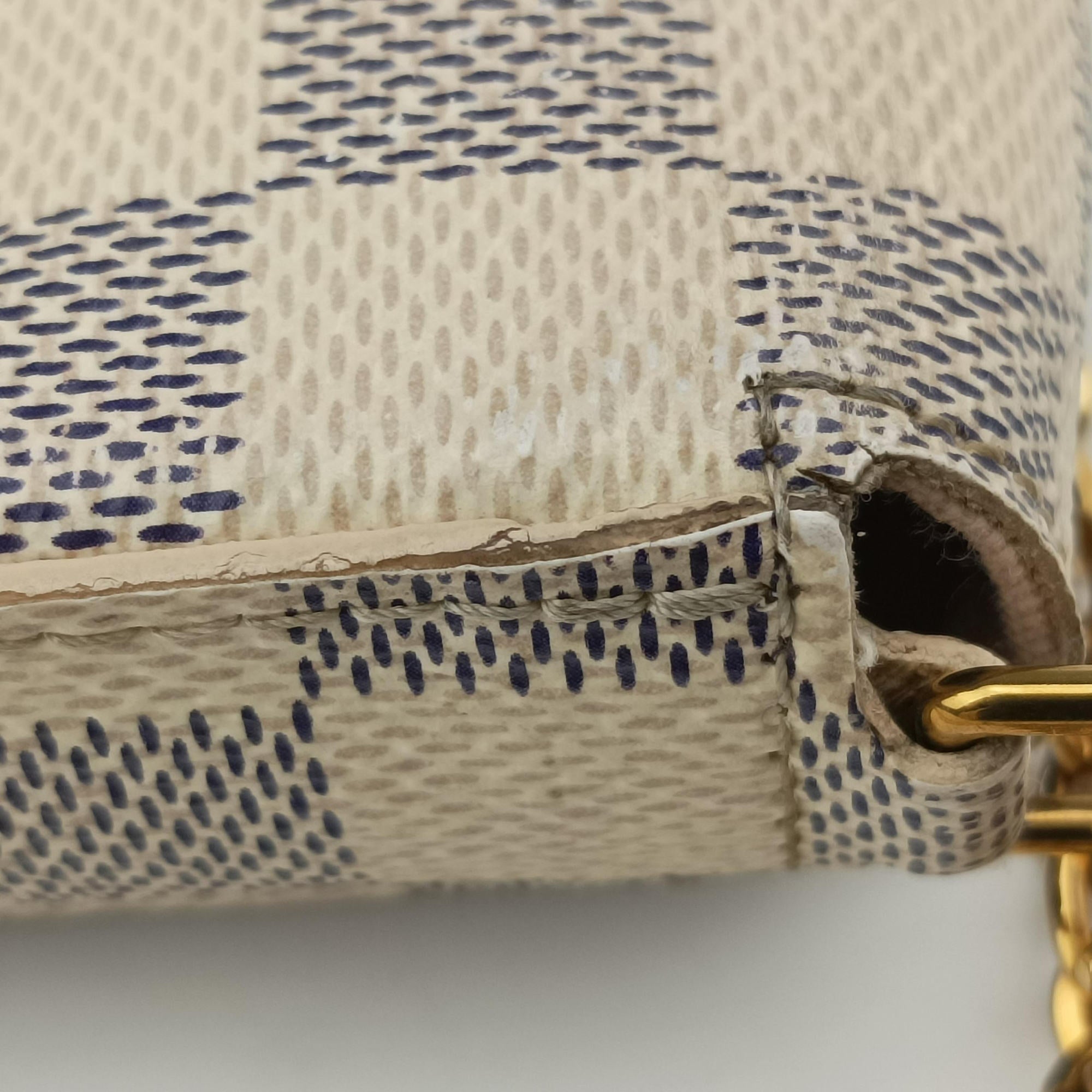 Pochette FeLICIE Azur Damier Canvas N63106 MI1199ポシェットフェリシー アズール ダミエキャンバス N63106 MI1199